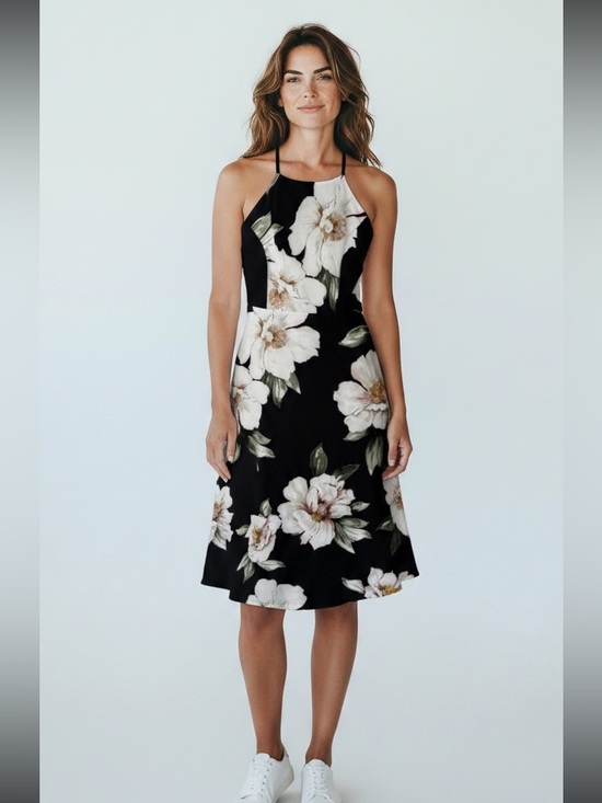 Monteau Dresses & Skirts - Monteau Floral Racerback Fit & Flare Sleeveless Dress